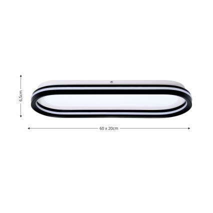 Brilagi - Ρυθμιζόμενη πλαφονιέρα LED TRIVARO LED/85W/230V 3000-6000K 20x60 cm + τηλεχειριστήριο