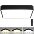 Brilagi - Ρυθμιζόμενο LED φωτιστικό οροφής POOL LED/48W/230V 3000-6000K 50x50 cm μαύρο + τηλεχειριστήριο