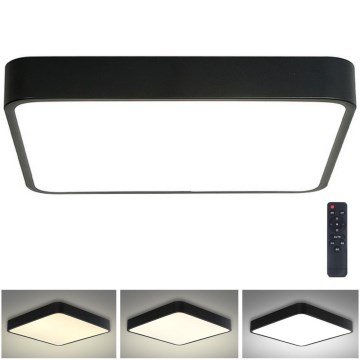 Brilagi - Ρυθμιζόμενο LED φωτιστικό οροφής POOL LED/48W/230V 3000-6000K 50x50 cm μαύρο + τηλεχειριστήριο