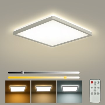 Brilagi - Ρυθμιζόμενο LED φωτιστικό οροφής ULTRA SLIM LED/18W/230V 2700-6500K 30x30 cm λευκό + τηλεχειριστήριο