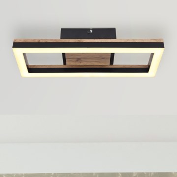 Brilagi - Ρυθμιζόμενο LED φωτιστικό οροφής VELVET SQUARE LED/24W/230V 43x43 cm 3000/4000/6500K + τηλεχειριστήριο ροζ