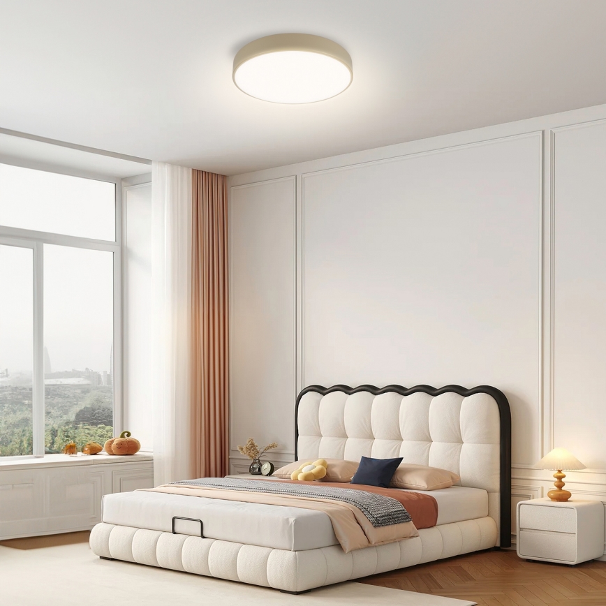 Brilagi - Ρυθμιζόμενο Φωτιστικό Οροφής LED POOL LED/36W/230V 3000-6000K διάμετρος 30 cm μπεζ + τηλεχειριστήριο