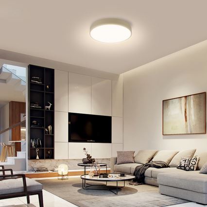 Brilagi - Ρυθμιζόμενο Φωτιστικό Οροφής LED POOL LED/36W/230V 3000-6000K διάμετρος 30 cm μπεζ + τηλεχειριστήριο