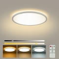 Brilagi - Ρυθμιζόμενο φωτιστικό οροφής ULTRA SLIM LED/18W/230V 2700-6500K διάμ. 30 cm λευκό + τηλεχειριστήριο