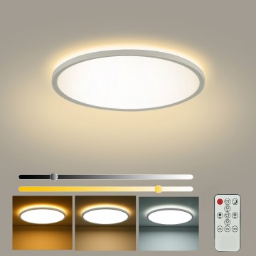 Brilagi - Ρυθμιζόμενο φωτιστικό οροφής ULTRA SLIM LED/18W/230V 2700-6500K διάμ. 30 cm λευκό + τηλεχειριστήριο