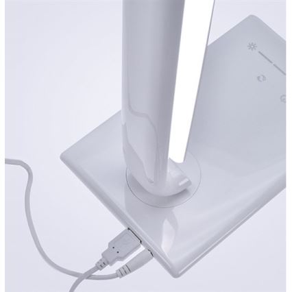 Brilagi - Ρυθμιζόμενο LED Επιτραπέζιο Φωτιστικό με USB, LED/12W/230V, λευκό, 3000 - 6000K