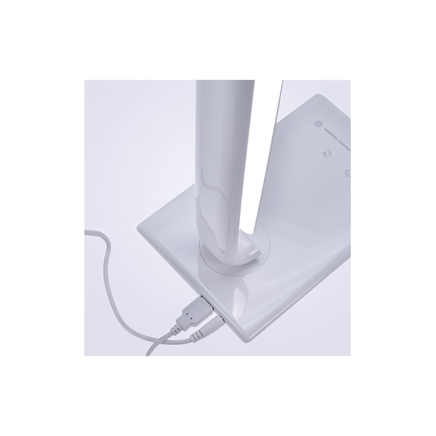 Brilagi - Ρυθμιζόμενο LED Επιτραπέζιο Φωτιστικό με USB, LED/12W/230V, λευκό, 3000 - 6000K