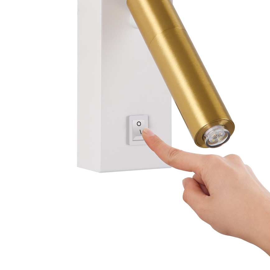 Brilagi - Σποτ LED τοίχου MAYA 1xG9/7W/230V λευκό/χρυσό