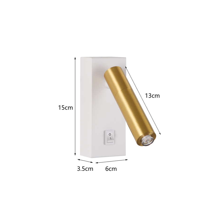 Brilagi - Σποτ LED τοίχου MAYA 1xG9/7W/230V λευκό/χρυσό