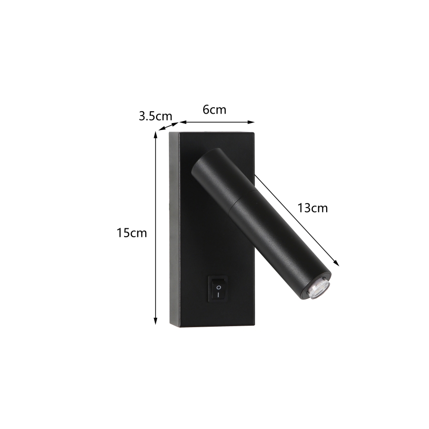 Brilagi - Σποτ LED τοίχου MAYA 1xG9/7W/230V μαύρο