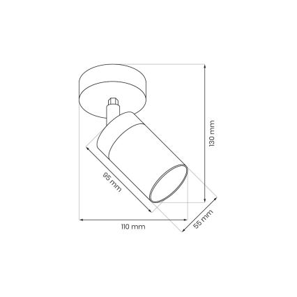 Brilagi - Σποτ τοίχου POKER 1xGU10/25W/230V μπεζ/χρυσό