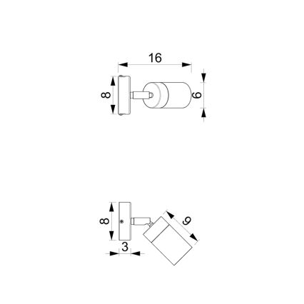 Brilagi - Σποτ τοίχου POKER 1xGU10/25W/230V μπλε/χρυσό