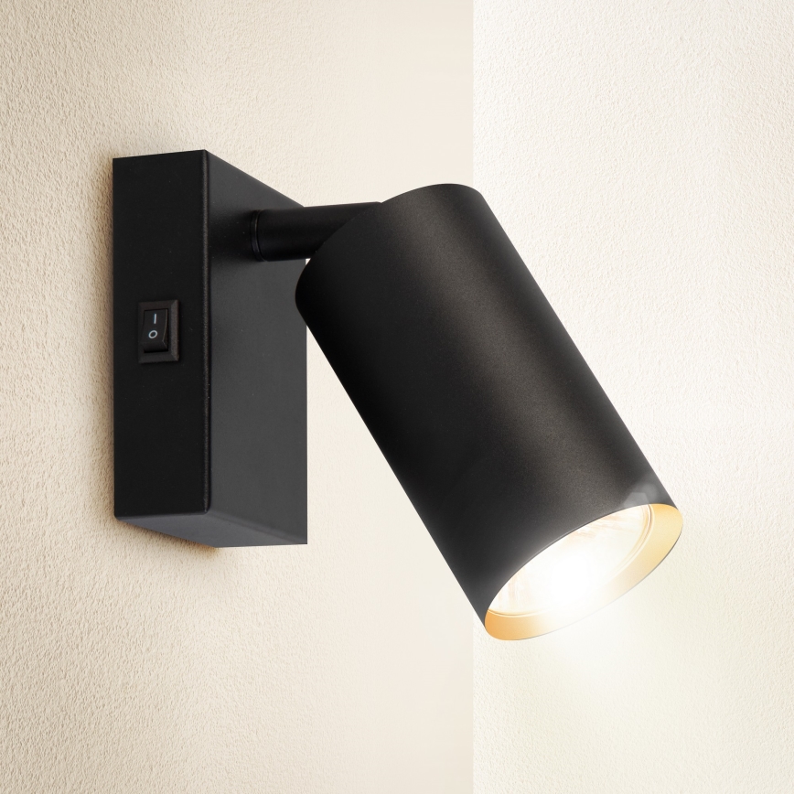 Brilagi - Σποτ τοίχου SELE 1xGU10/30W/230V μαύρο/χρυσό