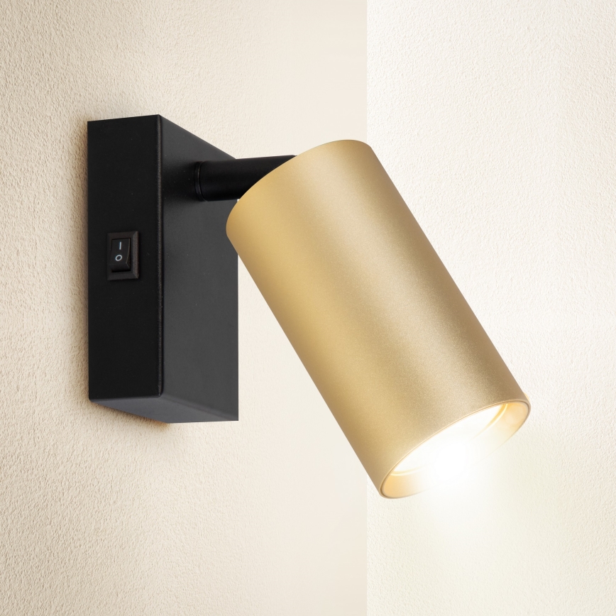 Brilagi - Σποτ τοίχου SELE 1xGU10/30W/230V μαύρο/χρυσό