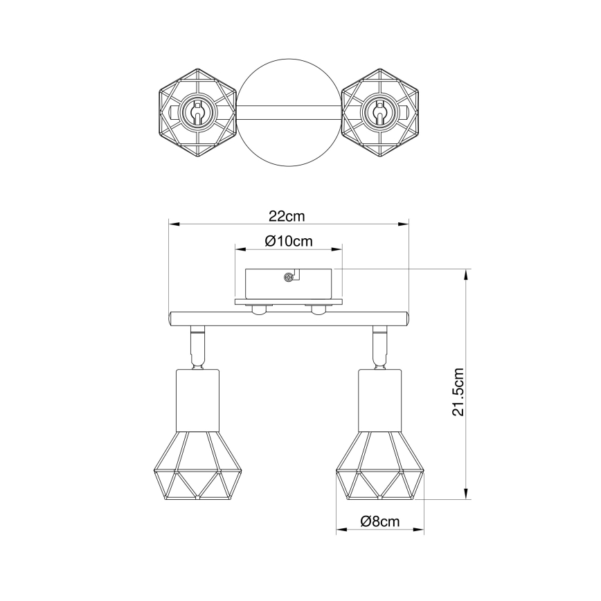 Brilagi - Σποτ φωτιστικό CAGE 2xE14/40W/230V