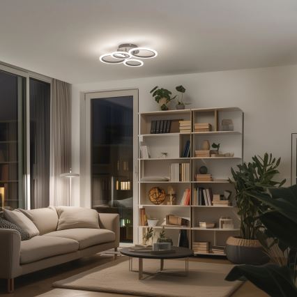 Brilagi - Σταθερό πολύφωτο dimming LED ORBITS LED/50W/230V 3000-6500K ανθρακί + τηλεχειριστήριο