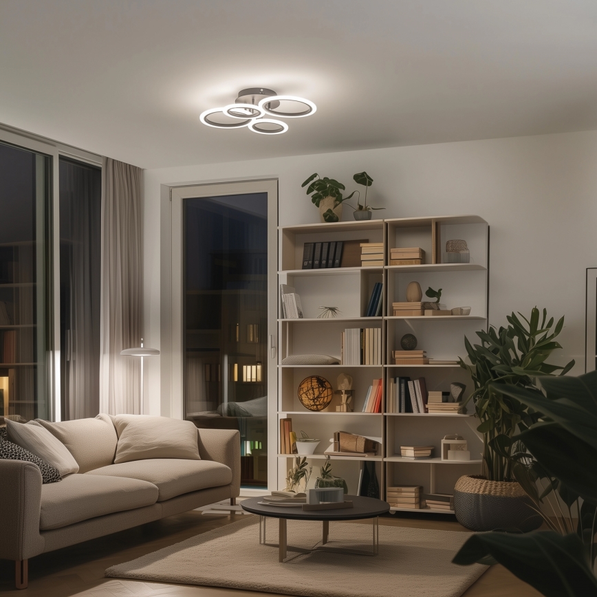 Brilagi - Σταθερό πολύφωτο dimming LED ORBITS LED/50W/230V 3000-6500K ανθρακί + τηλεχειριστήριο