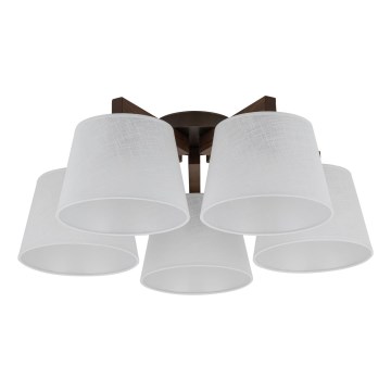 Brilagi - Στερεωμένο φωτιστικό οροφής LATTE 5xE27/60W/230V πεύκο/λευκό