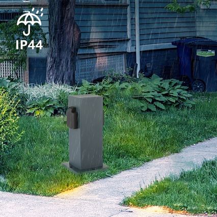 Brilagi - Στήλη υποδοχής πρίζας εξωτερικού χώρου PILLAR 1Z SCHUKO 230V IP44 ανθρακί