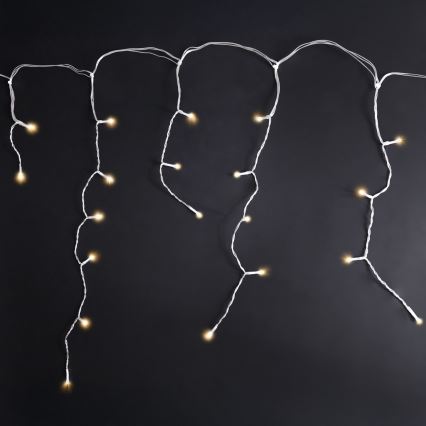 Brilagi - LED εξωτερική χριστουγεννιάτικη γιρλάντα 200xLED/8 λειτουργίες 13m IP44 θερμό λευκό σταλακτίτες