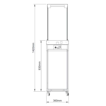 Brilagi - Υπαίθριο τζάκι αερίου FLARO GAS 142x36 cm 8kW 1xAAA ανθρακί + προστατευτικό κάλυμμα