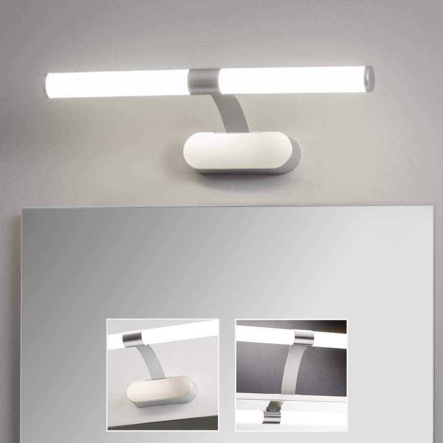 Brilagi - Φωτισμός καθρέφτη για μπάνιο 2 σε 1 TUBEO LED/6W/230V 40 cm IP44 ασημί