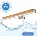 Brilagi - Φωτισμός καθρέφτη μπάνιου LED WOODY MIRROR LED/12W/230V 60 cm IP44 δρυς/γυαλιστερό χρώμιο