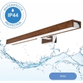 Brilagi - Φωτισμός καθρέφτη μπάνιου LED WOODY MIRROR LED/12W/230V 60 cm IP44 δρυς κερασιά/γυαλιστερό χρώμιο