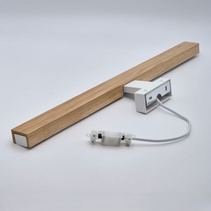 Brilagi - Φωτισμός καθρέφτη μπάνιου LED WOODY MIRROR LED/12W/230V 60 cm IP44 δρυς/λευκό