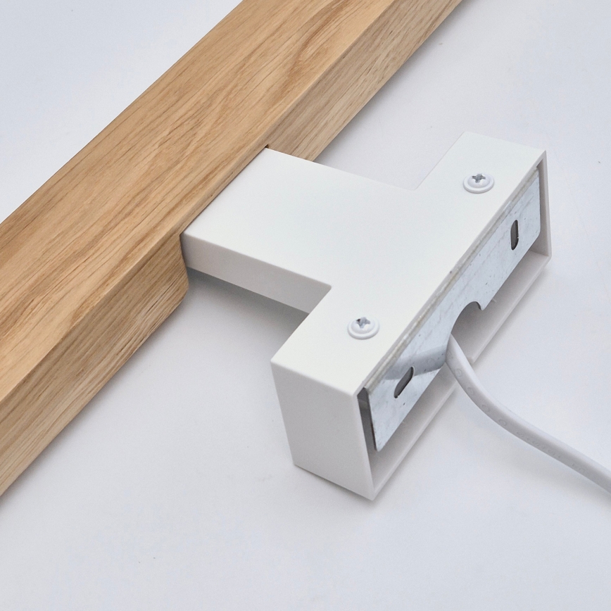Brilagi - Φωτισμός καθρέφτη μπάνιου LED WOODY MIRROR LED/12W/230V 60 cm IP44 δρυς/λευκό