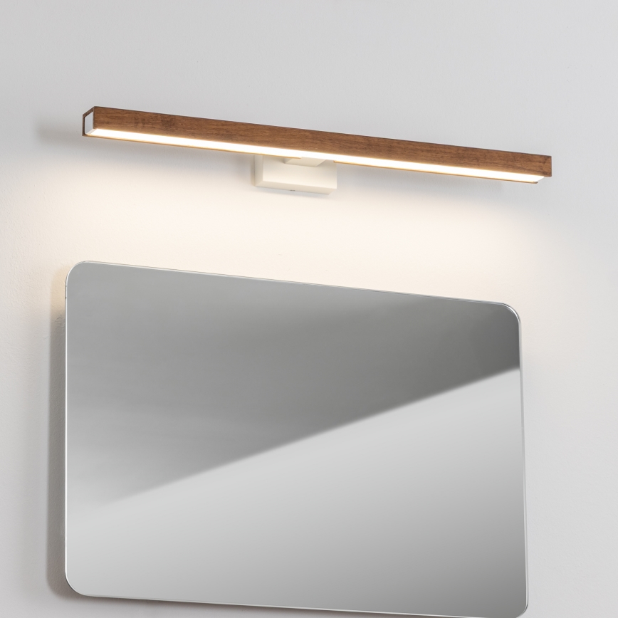 Brilagi - Φωτισμός καθρέφτη μπάνιου LED WOODY MIRROR LED/12W/230V 60 cm IP44 δρυς κερασιά/λευκό