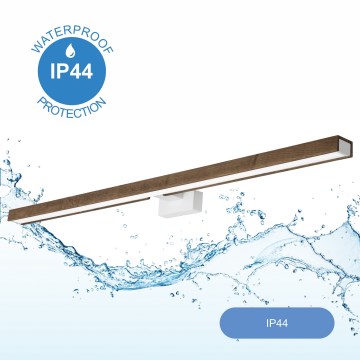 Brilagi - Φωτισμός καθρέφτη μπάνιου LED WOODY MIRROR LED/15W/230V 90 cm IP44 δρυς καρυδιά/λευκό