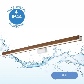 Brilagi - Φωτισμός καθρέφτη μπάνιου LED WOODY MIRROR LED/15W/230V 90 cm IP44 δρυς κερασιά/λευκό