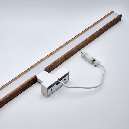 Brilagi - Φωτισμός καθρέφτη μπάνιου LED WOODY MIRROR LED/15W/230V 90 cm IP44 δρυς κερασιά/λευκό