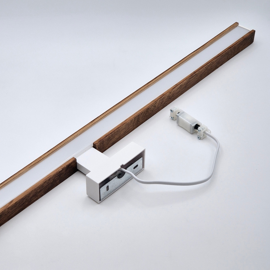 Brilagi - Φωτισμός καθρέφτη μπάνιου LED WOODY MIRROR LED/15W/230V 90 cm IP44 δρυς κερασιά/λευκό