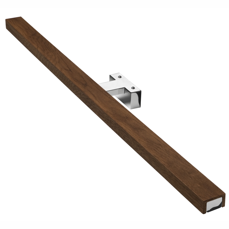 Brilagi - Φωτισμός καθρέφτη μπάνιου LED WOODY MIRROR LED/15W/230V 90 cm IP44 δρυς κερασιά/γυαλιστερό χρώμιο