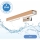 Brilagi - Φωτισμός καθρέφτη μπάνιου LED WOODY MIRROR LED/8W/230V 40 cm IP44 δρυς/γυαλιστερό χρώμιο