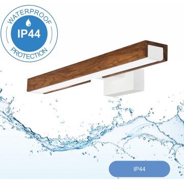 Brilagi - Φωτισμός καθρέφτη μπάνιου LED WOODY MIRROR LED/8W/230V 40 cm IP44 δρυς κερασιά/λευκό