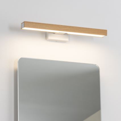 Brilagi - Φωτισμός καθρέφτη μπάνιου LED WOODY MIRROR LED/8W/230V 40 cm IP44 δρυς/λευκό