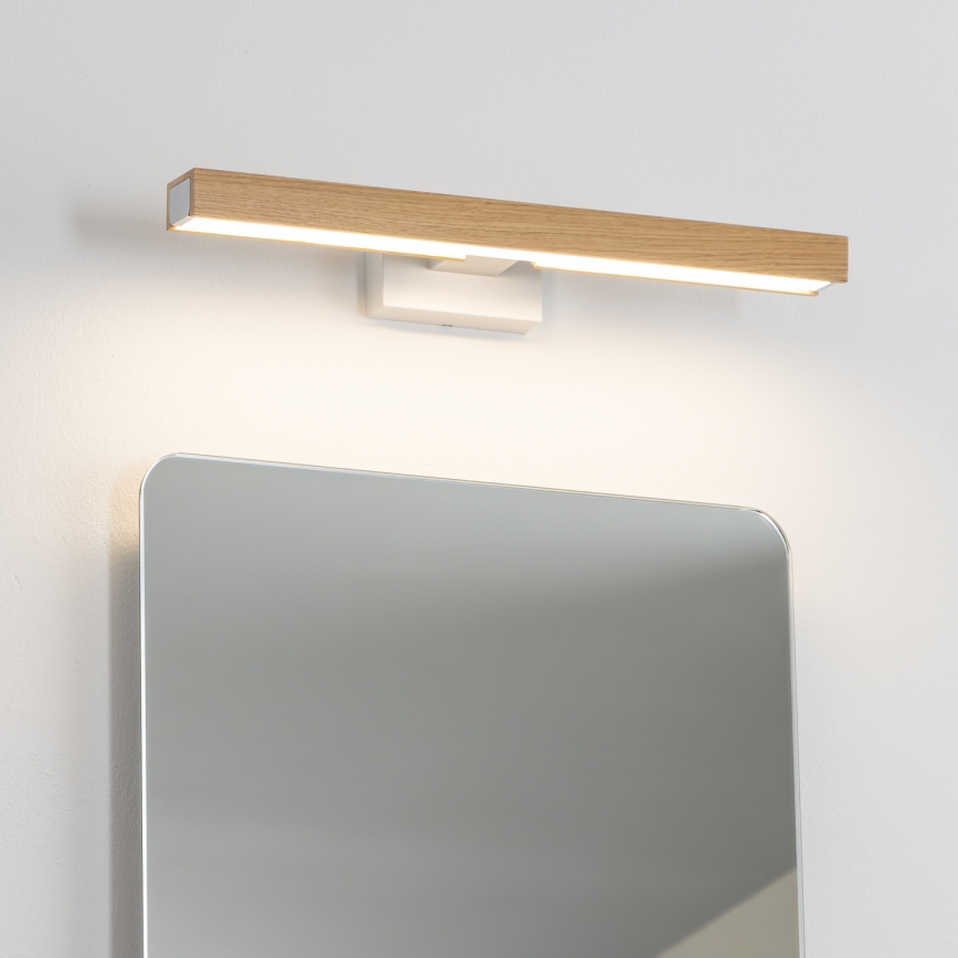Brilagi - Φωτισμός καθρέφτη μπάνιου LED WOODY MIRROR LED/8W/230V 40 cm IP44 δρυς/λευκό