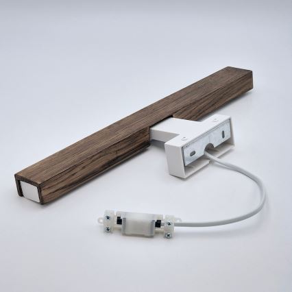 Brilagi - Φωτισμός καθρέφτη μπάνιου LED WOODY MIRROR LED/8W/230V 40 cm IP44 δρυς καρυδιά/λευκό