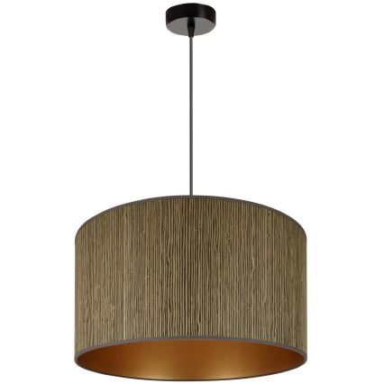 Brilagi - Φωτιστικό οροφής με καλώδιο BOSTON ROLLER 1xE27/15W/230V διάμ. 45 εκ. καφέ/χρυσό ψάθα
