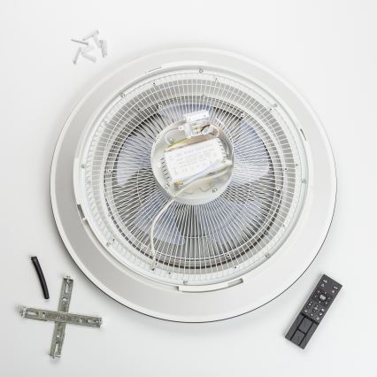 Brilagi - LED Dimmable φωτιστικό με ανεμιστήρα AURA LED/38W/230V 3000-6000K μαύρο + τηλεχειριστήριο