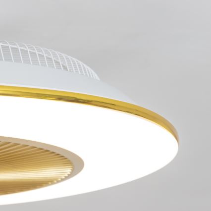 Brilagi - Φωτιστικό LED Dimmable με ανεμιστήρα AURA LED/38W/230V 3000-6000K χρυσό + τηλεχειριστήριο