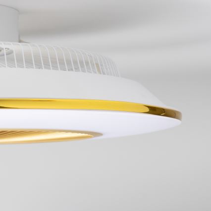 Brilagi - Φωτιστικό LED Dimmable με ανεμιστήρα AURA LED/38W/230V 3000-6000K χρυσό + τηλεχειριστήριο