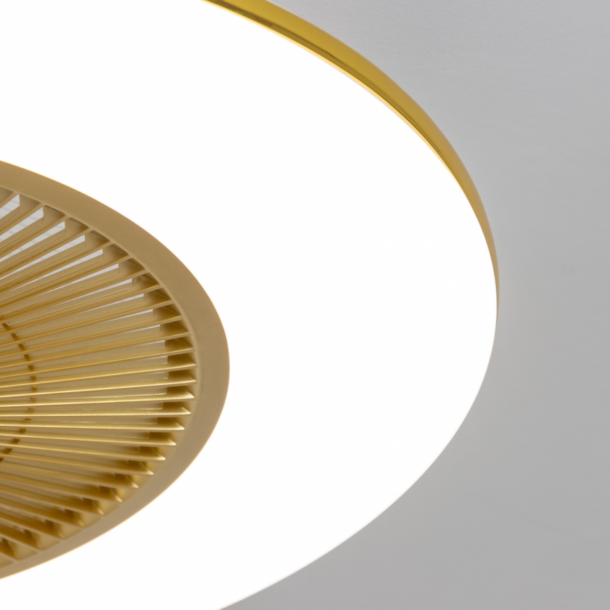 Brilagi - Φωτιστικό LED Dimmable με ανεμιστήρα AURA LED/38W/230V 3000-6000K χρυσό + τηλεχειριστήριο