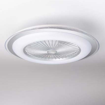 Brilagi - LED Dimmable φωτιστικό με ανεμιστήρα RONDA LED/48W/230V 3000-6000K ασημί + τηλεχειριστήριο