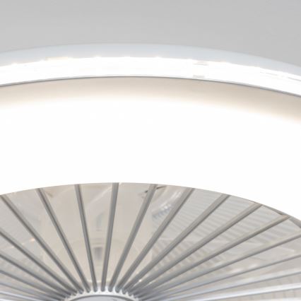 Brilagi - LED Dimmable φωτιστικό με ανεμιστήρα RONDA LED/48W/230V 3000-6000K ασημί + τηλεχειριστήριο