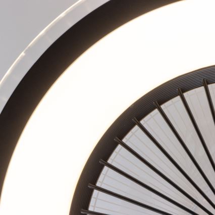 Brilagi - LED Dimmable φωτιστικό με ανεμιστήρα RONDA LED/48W/230V 3000-6000K μαύρο + τηλεχειριστήριο