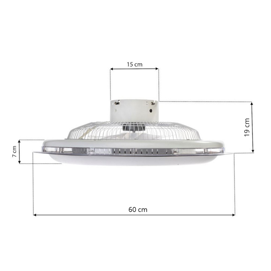 Brilagi - Φωτιστικό οροφής LED Dimmable με ανεμιστήρα RONDA LED/65W/230V 3000-6500K ασημί + τηλεχειριστήριο